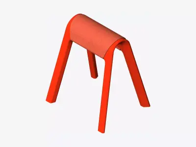 Stool - Worksmart - Cushion Low-poly 3D model