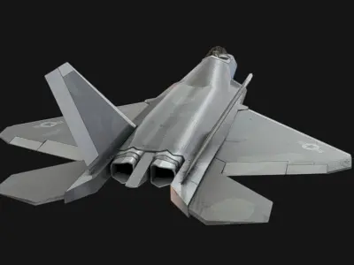 F-22 Jet Low-poly 3D model