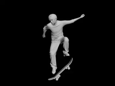 Skateboarding skateboarding  skateboarding teenagers 3D model