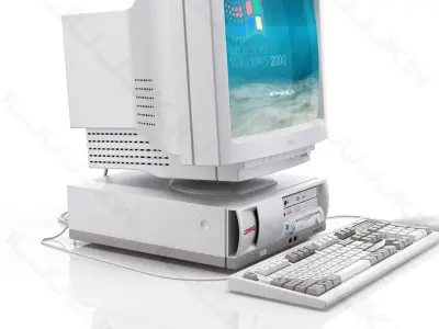 Old PC Compaq deskpro 3D model