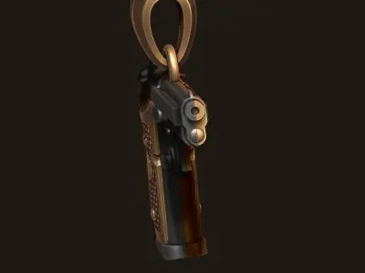 Gun pendant 3D 3D print model