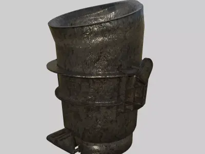Laddle Bucket Low-poly 3D model