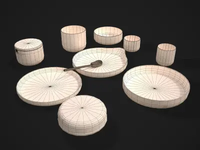 Clay Pottery  Low-poly 3D model