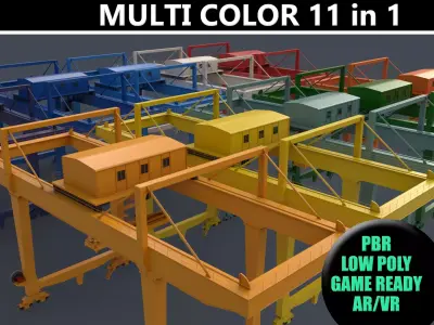 PBR Rail Mounted Gantry Crane RMG V2 - Multi color Pack 