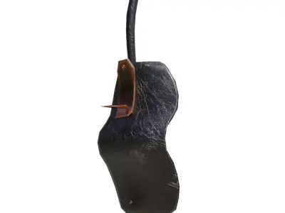 Chinese hook shield Gou Xiang Low-poly 3D model