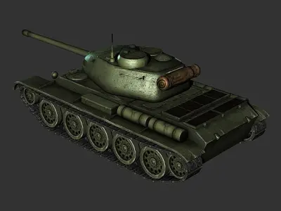 Tank T-44 Low-poly 3D model