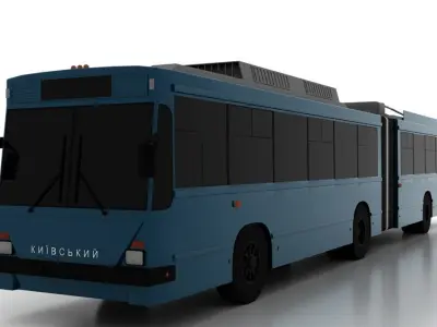 Trolleybus Kiyv-12-05 Low Low-poly 3D model