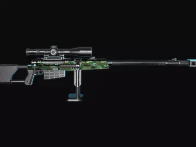 sniper  black arrow Free 3D model