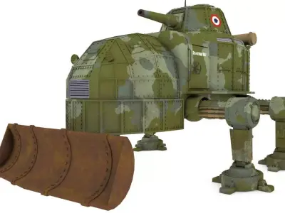 Dieselpunk Tank 3D model