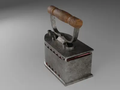 Antique iron 3D model
