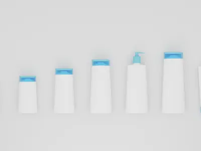 Plastic Bottle Packaging 3D Model 3D model