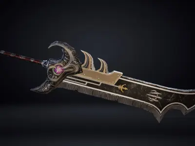 Futuristic Sword Low-poly 3D model purchase