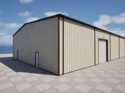 Industrial Building 54 PBR Low-poly 3D model