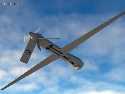 Unmanned Aerial Vehicle Reaper Drone MQ-1 Predator 3D model