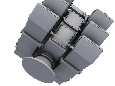 GWS-25 Sea Wolf Naval Gun 3D model