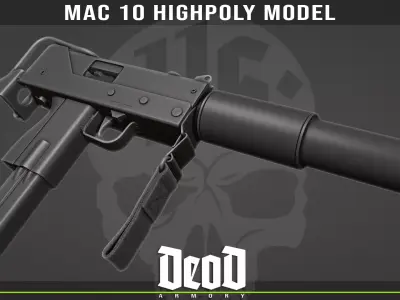 MAC 10 Highpoly model 3D model
