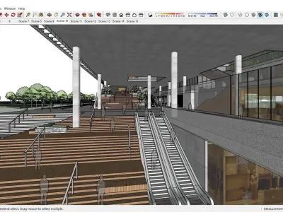Sketchup Commercial Complex 111 3D model