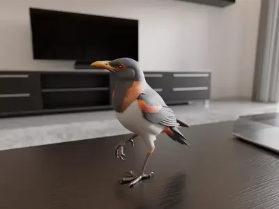 European Starling 3D print model