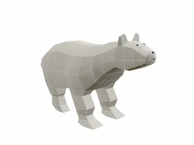 Bear Cartoon Low-poly 3D model