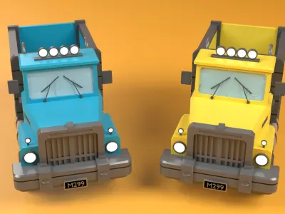 Load Trucktor With Rigged 3D model