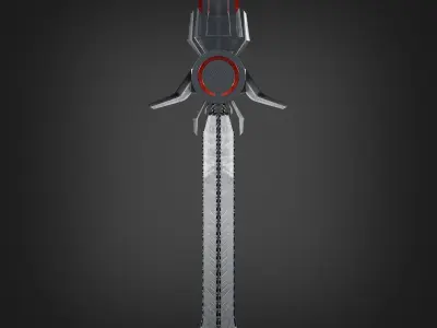 Futuristic Sword  Low-poly 3D model