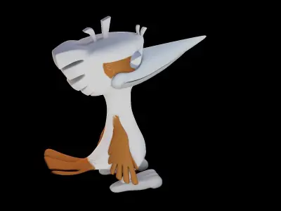 Cartoon Bird Low-poly 3D model