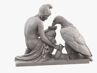 Ganymede with Eagle 3D model