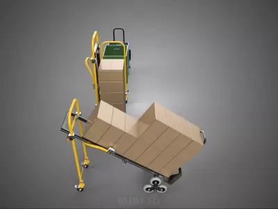 3 MODE POSITION STAIR CLIMBER CONVERTIBLE HAND TRUCK COLLECTION 3D model