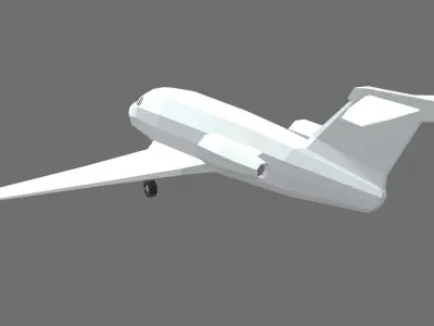 Low Poly Plane 01 Low-poly 3D model