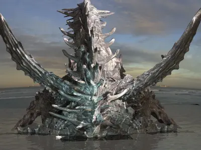 Alien Dragon God Bone Massive 6  3D model