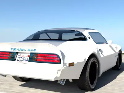 1977 Pontiac Firebird Trans AM Ready for game Low-poly 3D model