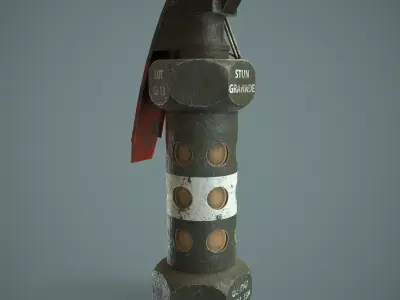 Stun Gragrenade Low-poly 3D model