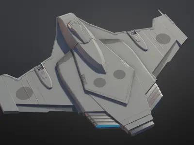 Surveyor Spaceship Low-poly 3D model