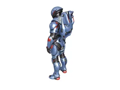 High-Quality Sci-Fi Soldier 3D Model Futuristic Armored Warrior  3D model