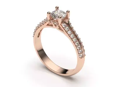 solitaire with ring sizes  8 part S29 3D print model
