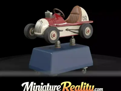 1-87 Coin Operated kiddie ride Print Ready STL 3D print model