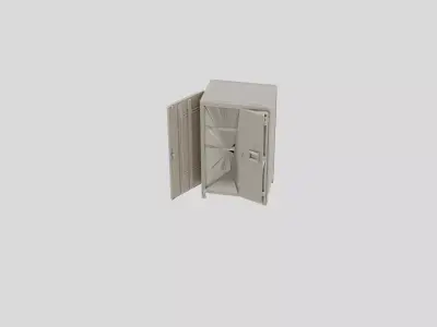 Industrial Metal Storage Locker for 3D print 3D model