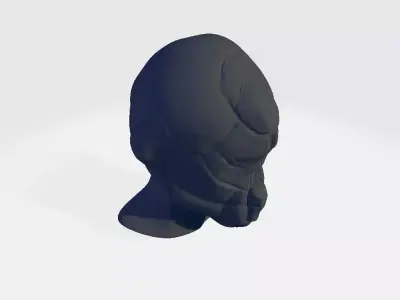Soldier Armor Head Low-poly 3D model