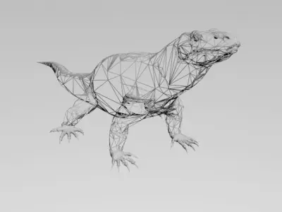 COMODO LOW POLY lizard 3D model