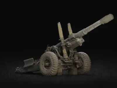 Post-Apocalyptic Artillery 3D model