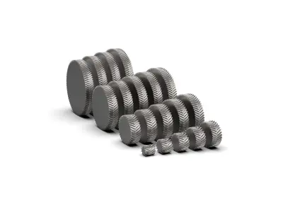 Herringbone Double Helical Gear Set 3D print model