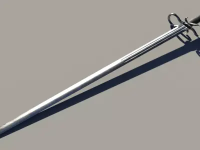 Quillon Sword Low-poly 3D model