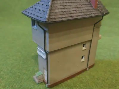 Austrian Signal Box Loeben Hbf 1-160 resin 3D print model