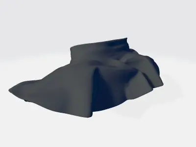 Military Scarf - High Neck Collar Low-poly 3D model