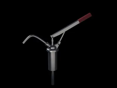 Hand oil pump for barrels 3D model