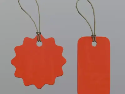 Price Tags 3 Low-poly 3D model