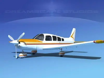Piper Cherokee Six 300 V04 3D model