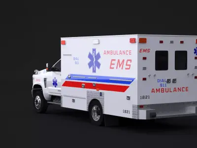 International CV EMS Ambulance 3D model