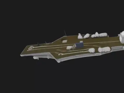 Ultra Realistic Aircraft Carrier 3D Model 3D model