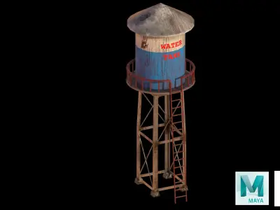 Water Tank Low-poly 3D model buy
